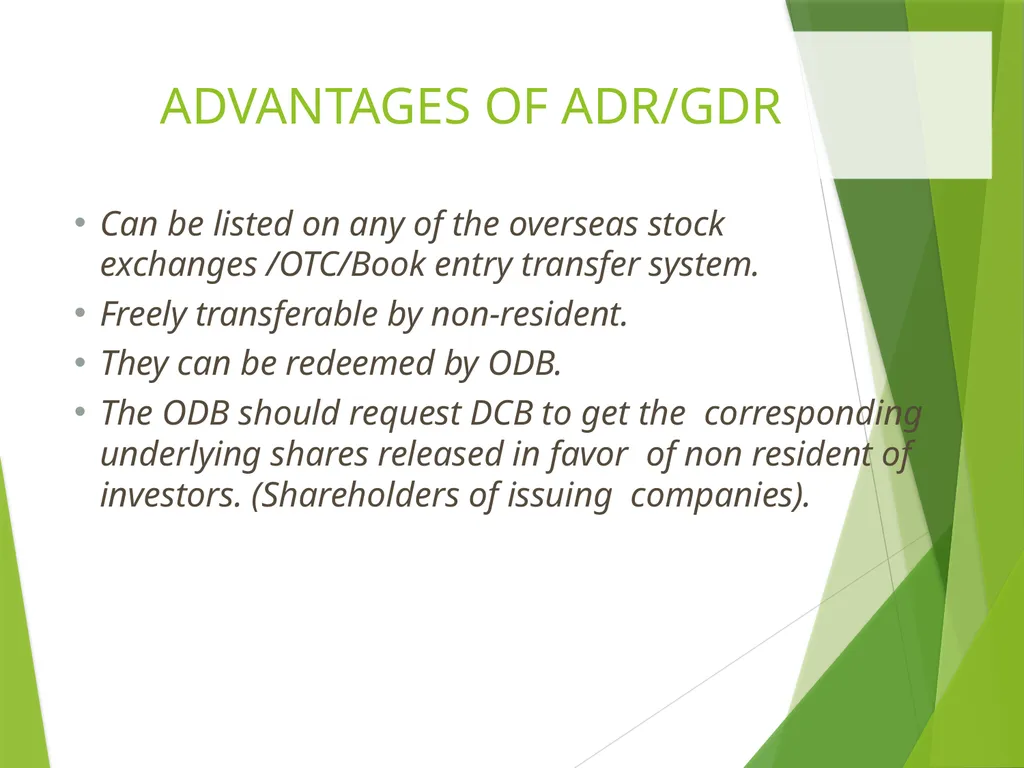 ADR & GDR Depository receipts Depository receipts - slide 6 of 14
