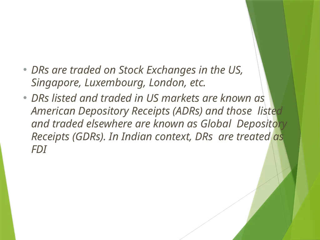 ADR & GDR Depository receipts Depository receipts - slide 3 of 14