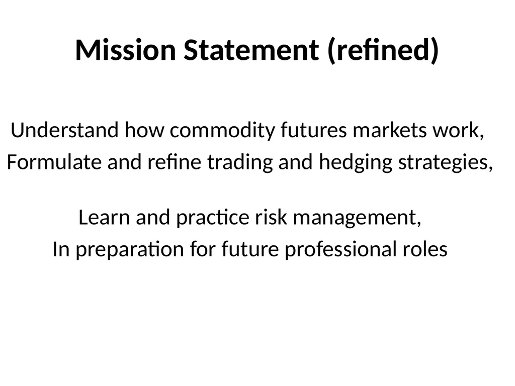 FRE 501 2013 Lab 2 Game Preparation Mission - slide 2 of 24