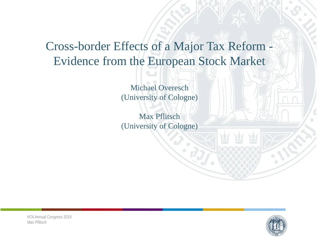Cross-border Effects of a Major Tax Reform - - slide 1 of 18