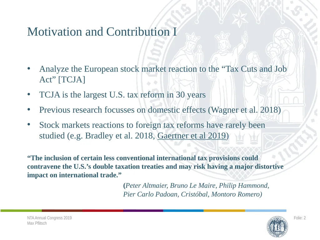 Cross-border Effects of a Major Tax Reform - - slide 2 of 18
