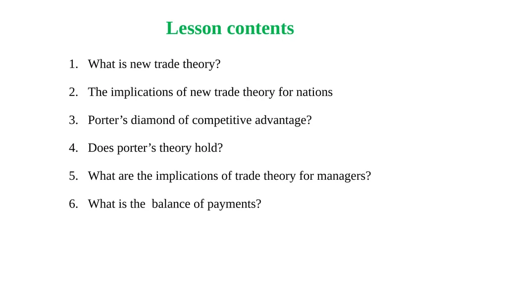 Chapter-5 (Lesson-2) International Trade Theory - slide 3 of 14