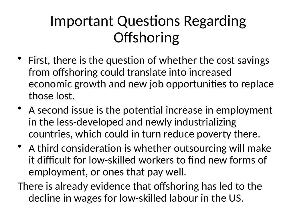 Globalization: Economic Dimension For many people - slide 7 of 9