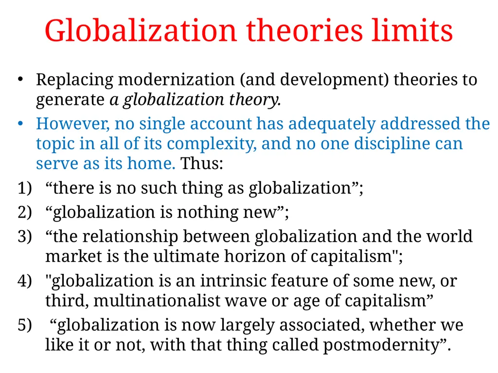 Workshops/foundation seminars1: Globalization, - slide 30 of 33