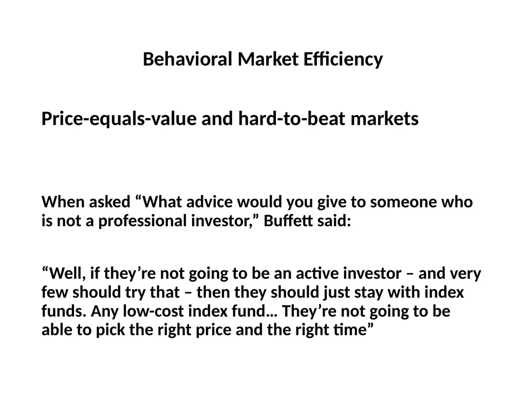 Finance for Normal People Chapter 11: Behavioral - slide 10 of 51