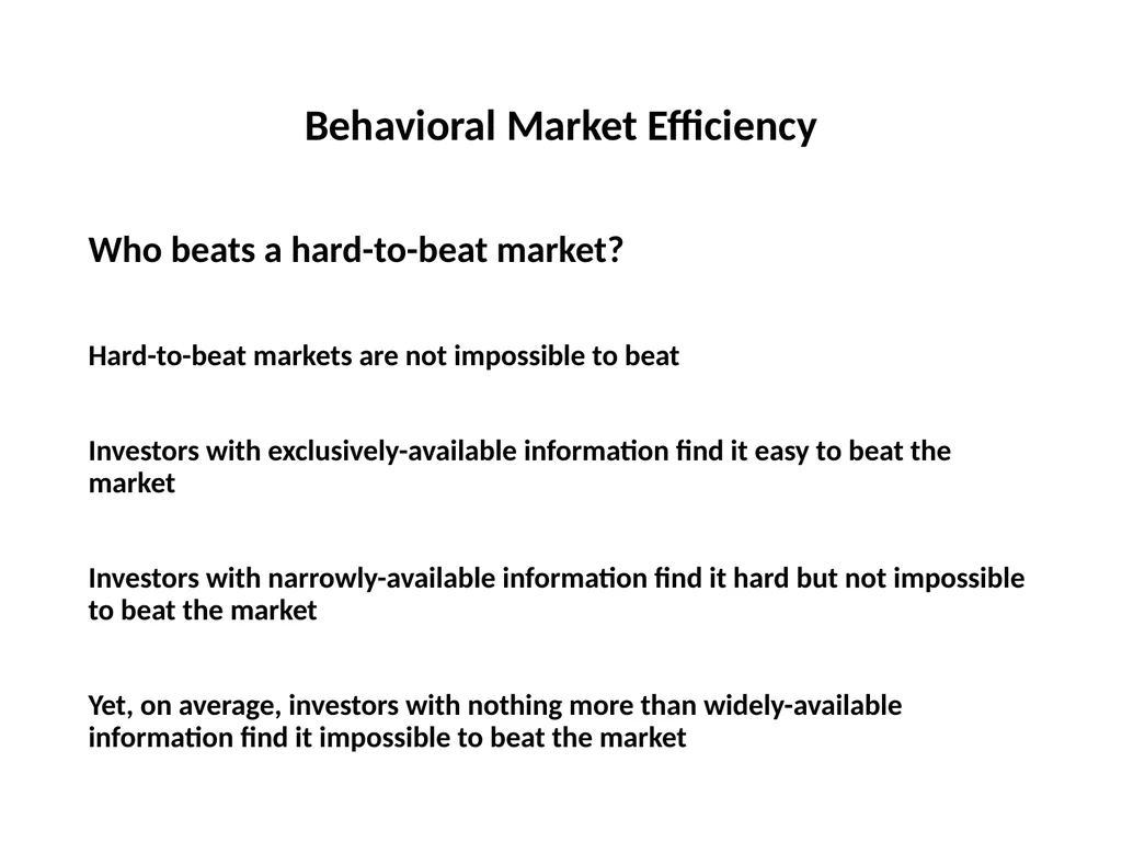 Finance for Normal People Chapter 11: Behavioral - slide 18 of 51