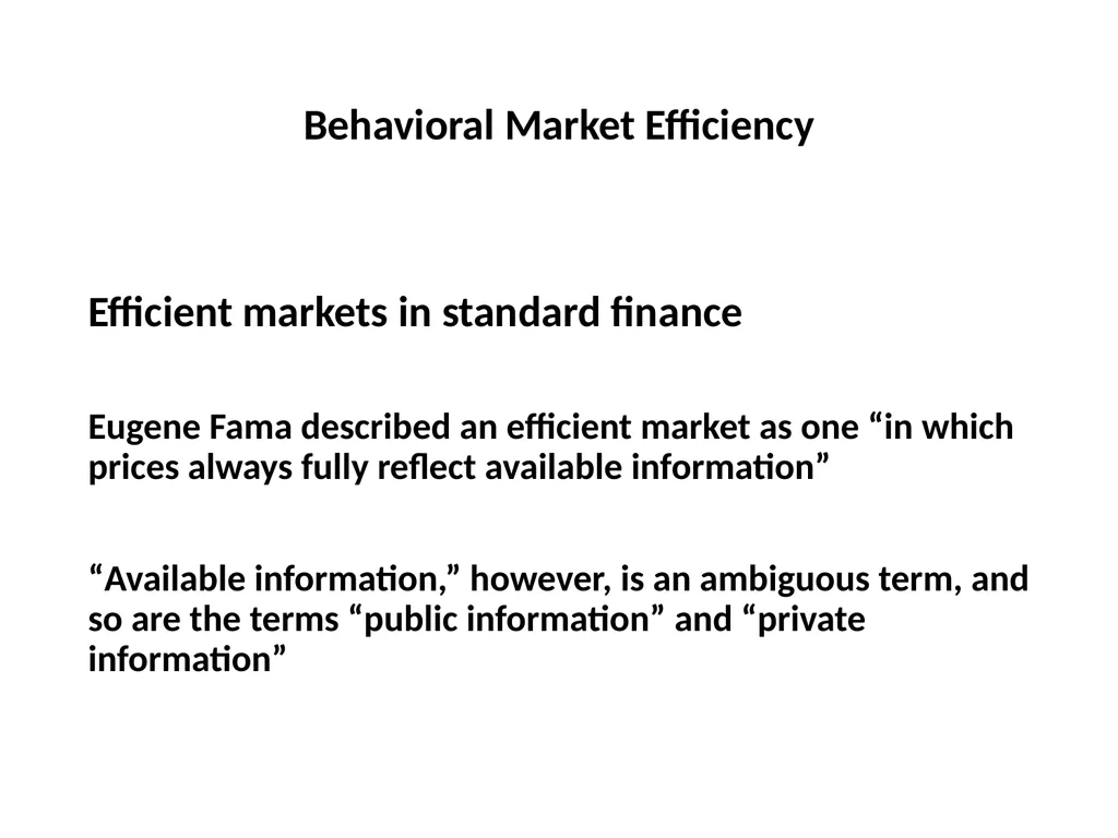 Finance for Normal People Chapter 11: Behavioral - slide 2 of 51