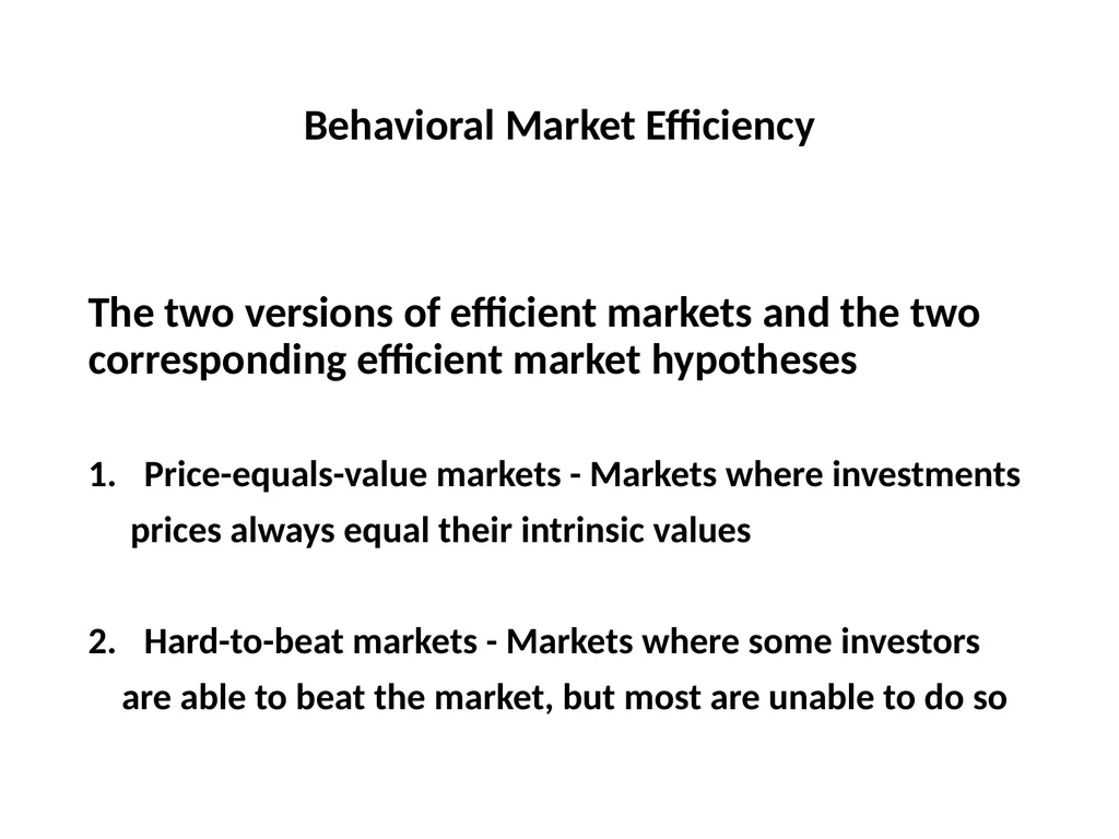 Finance for Normal People Chapter 11: Behavioral - slide 3 of 51