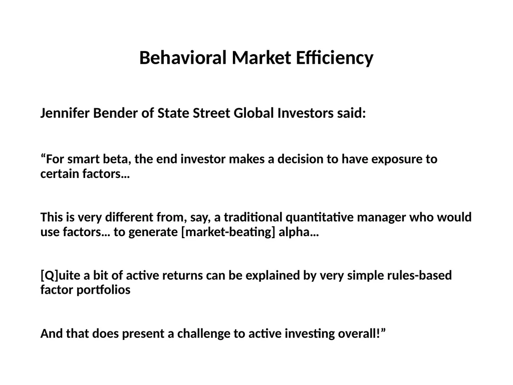 Finance for Normal People Chapter 11: Behavioral - slide 40 of 51