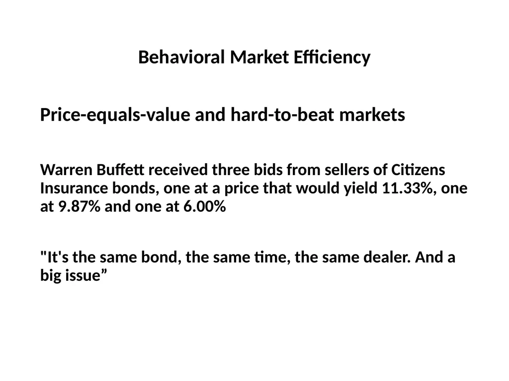 Finance for Normal People Chapter 11: Behavioral - slide 7 of 51