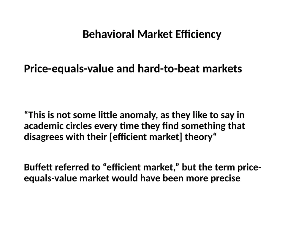 Finance for Normal People Chapter 11: Behavioral - slide 8 of 51