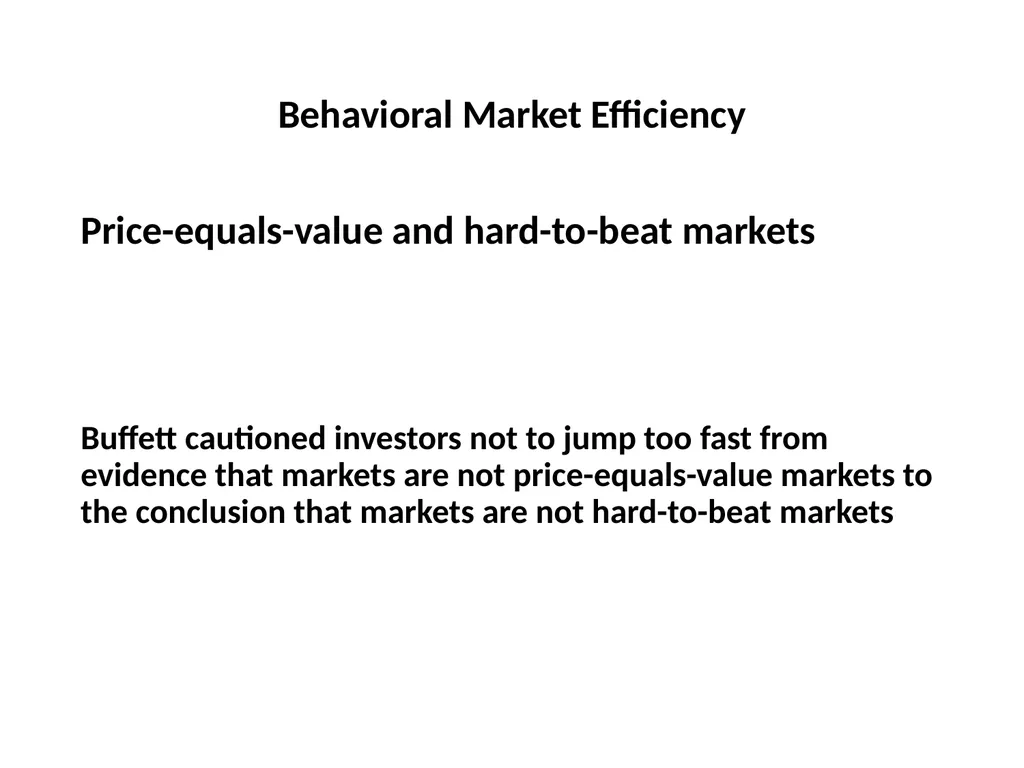 Finance for Normal People Chapter 11: Behavioral - slide 9 of 51