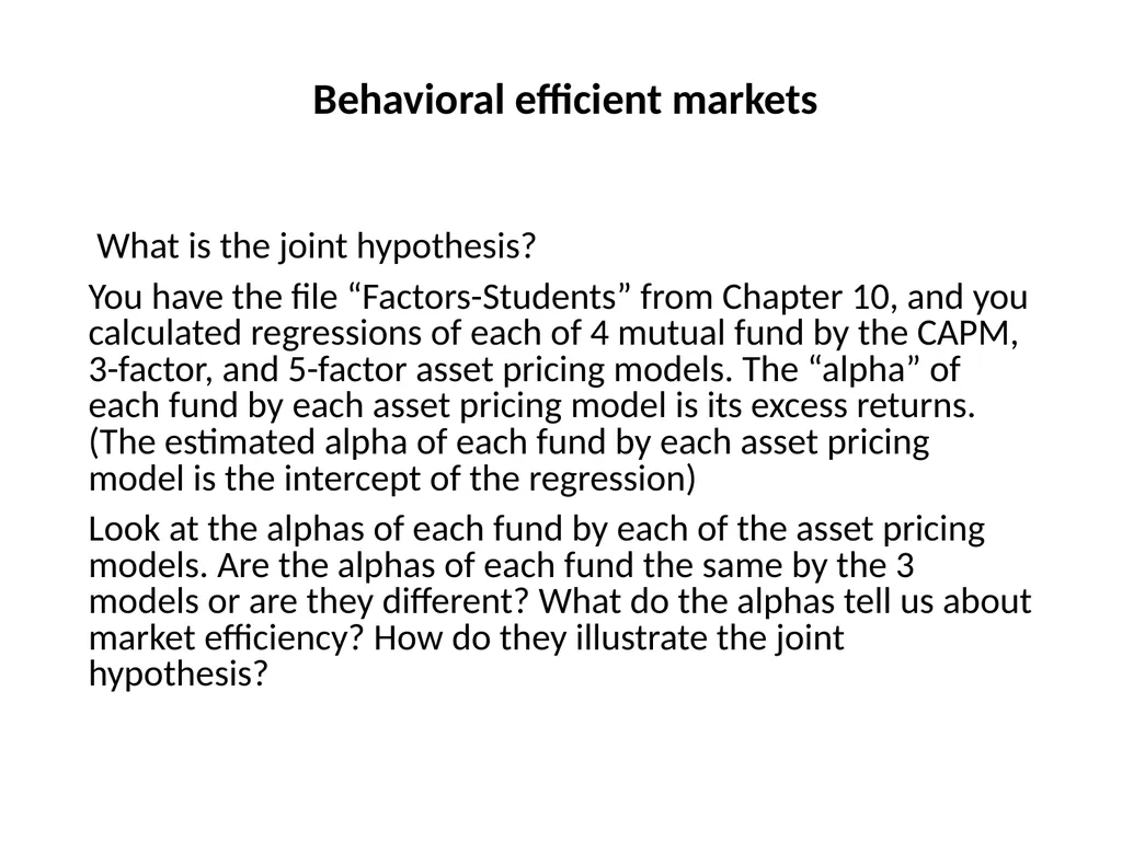 Finance for Normal People Chapter 11: Behavioral - slide 41 of 51
