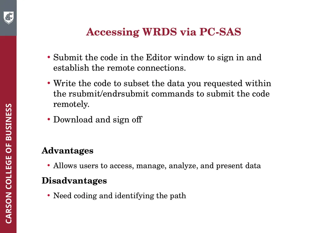 Wharton Research Data Services (WRDS) Workshop - slide 15 of 86