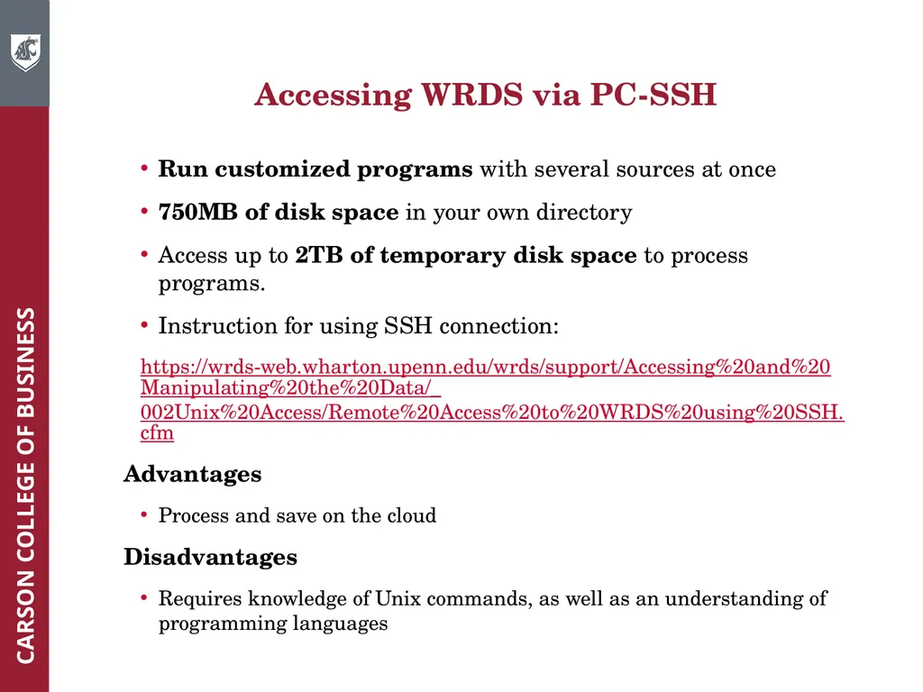 Wharton Research Data Services (WRDS) Workshop - slide 16 of 86