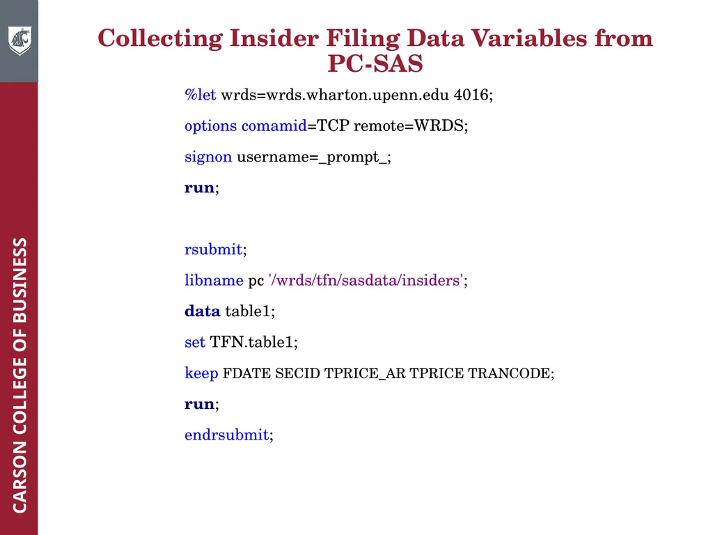 Wharton Research Data Services (WRDS) Workshop - slide 60 of 86