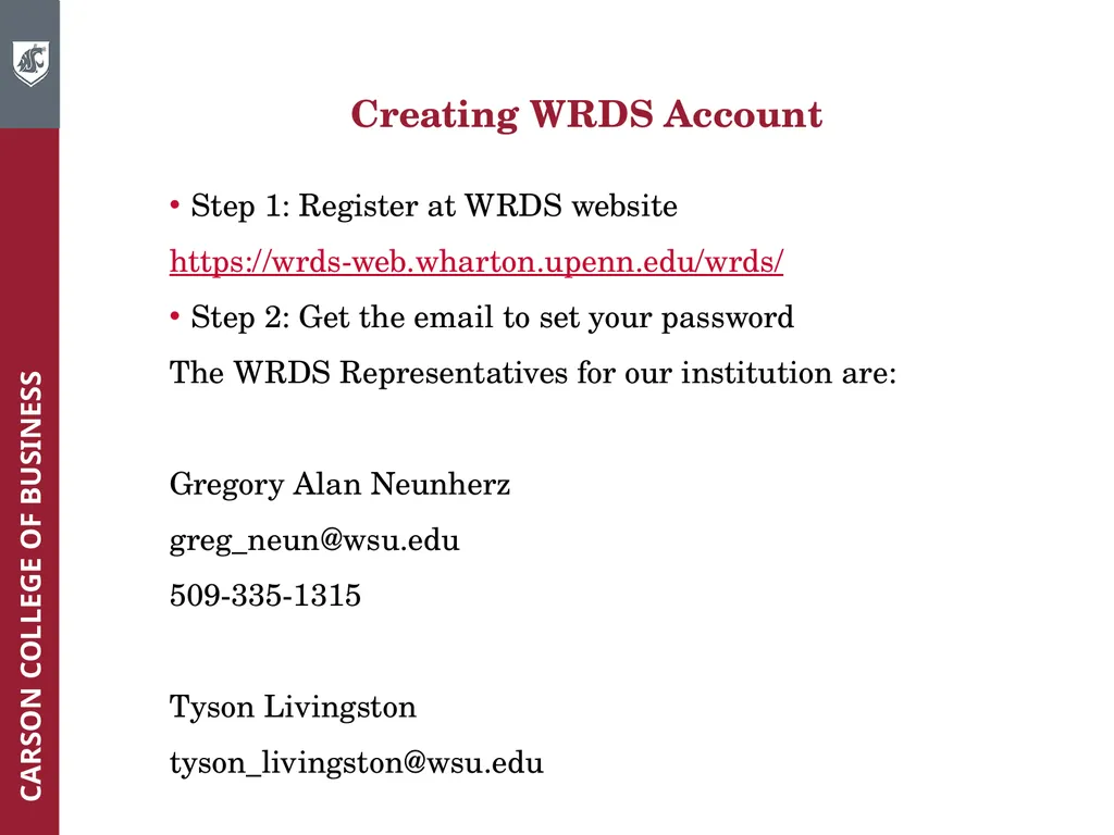 Wharton Research Data Services (WRDS) Workshop - slide 11 of 86
