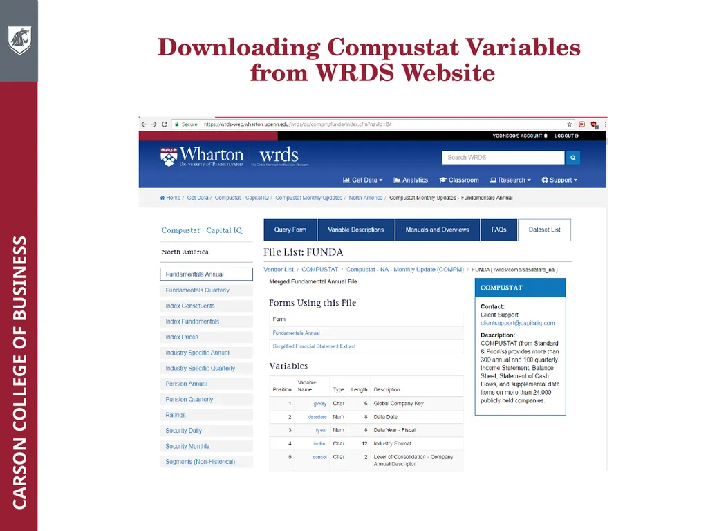 Wharton Research Data Services (WRDS) Workshop - slide 32 of 86