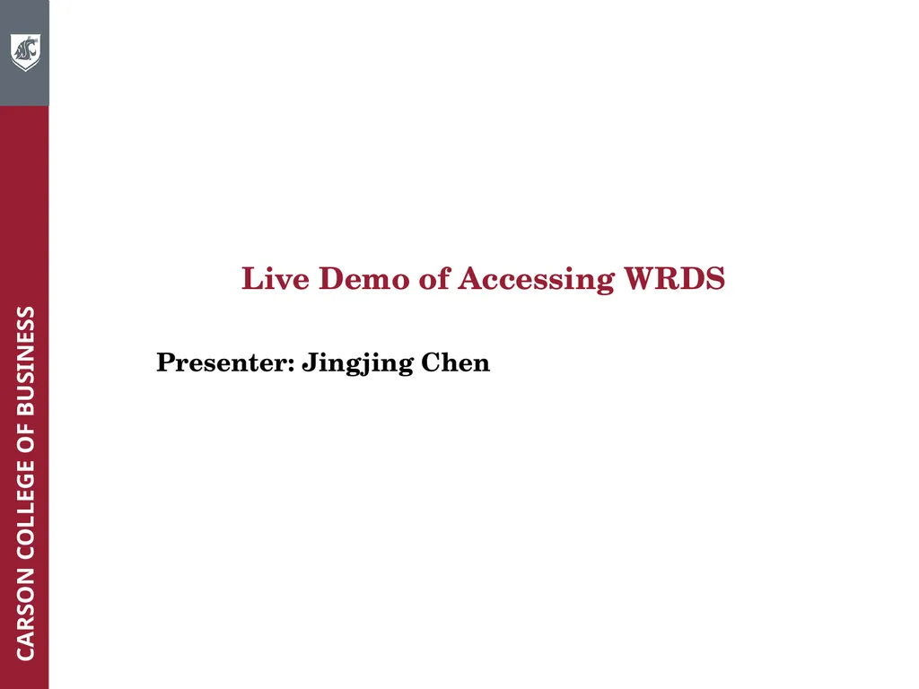 Wharton Research Data Services (WRDS) Workshop - slide 10 of 86