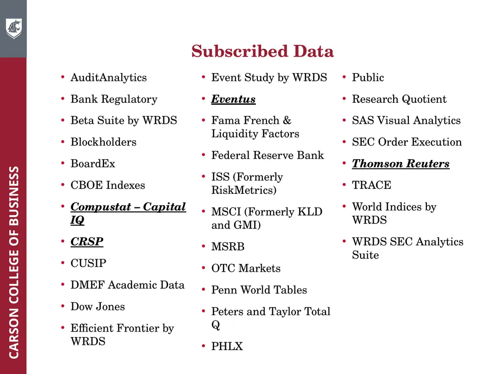 Wharton Research Data Services (WRDS) Workshop - slide 69 of 86
