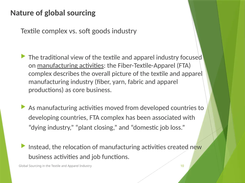 Lesson 3 Chapter 3 Trends in global sourcing Prof. - slide 10 of 37