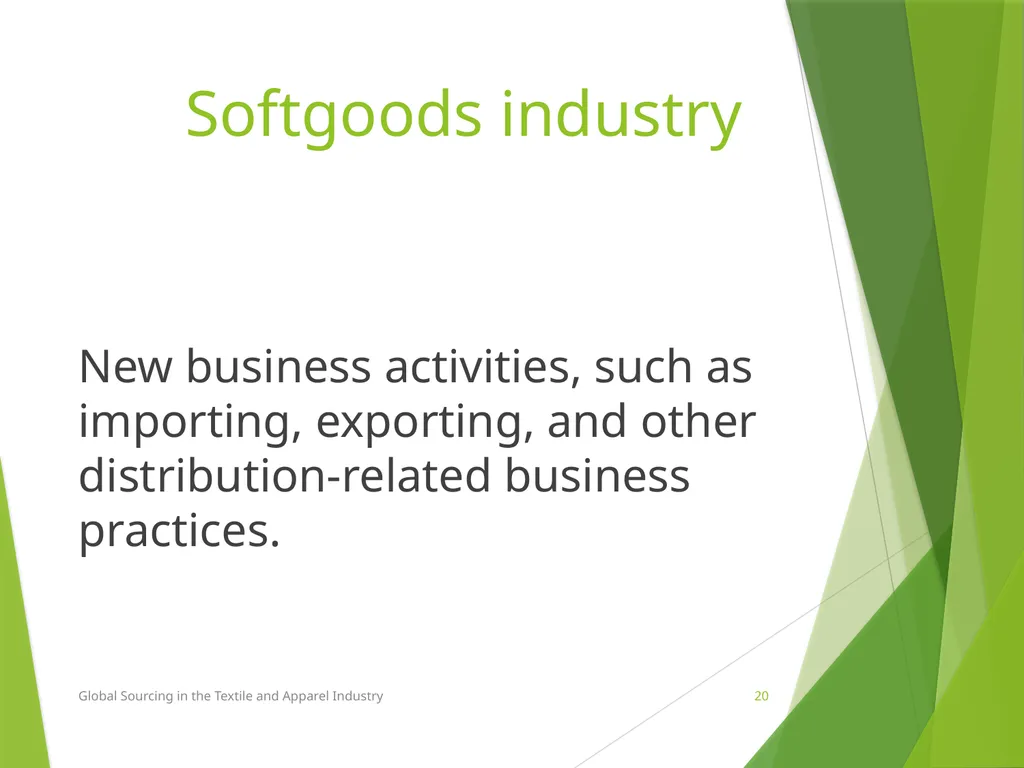 Lesson 3 Chapter 3 Trends in global sourcing Prof. - slide 20 of 37