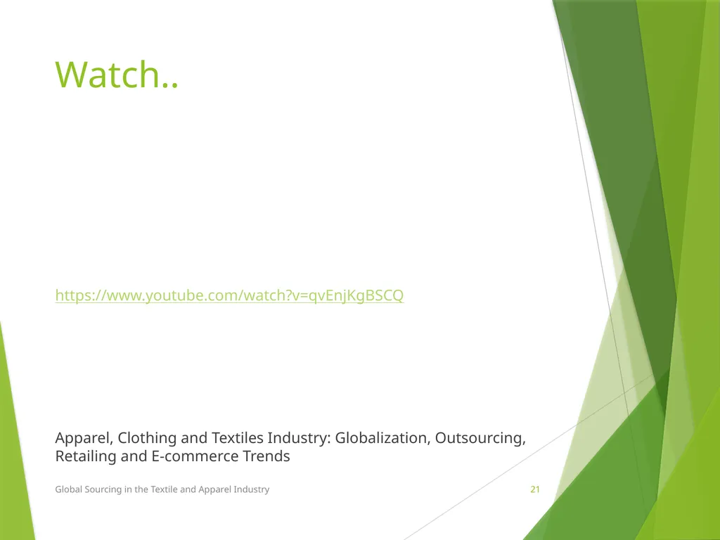 Lesson 3 Chapter 3 Trends in global sourcing Prof. - slide 21 of 37