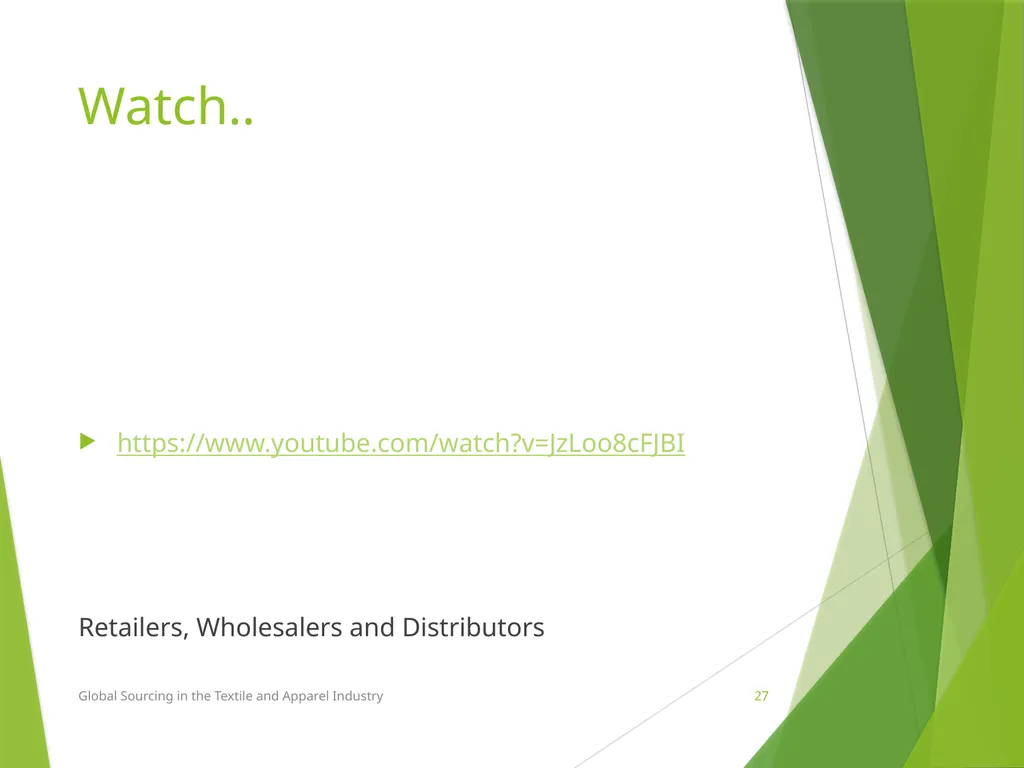 Lesson 3 Chapter 3 Trends in global sourcing Prof. - slide 27 of 37