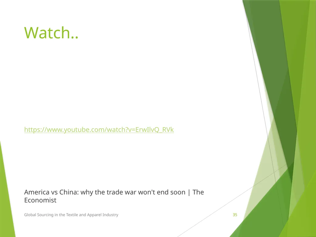 Lesson 3 Chapter 3 Trends in global sourcing Prof. - slide 35 of 37