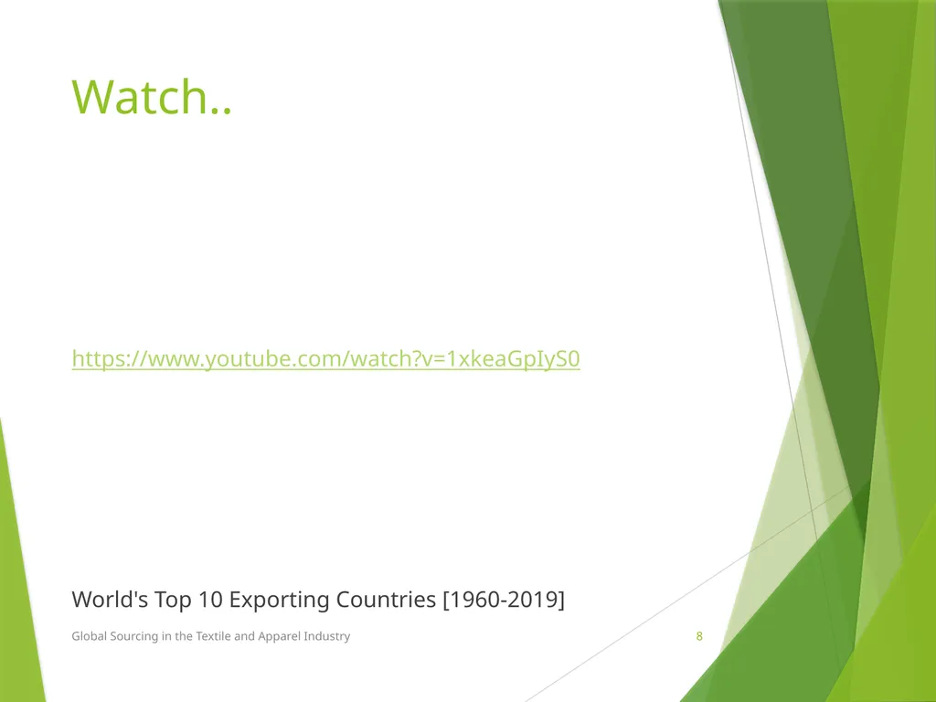 Lesson 3 Chapter 3 Trends in global sourcing Prof. - slide 8 of 37