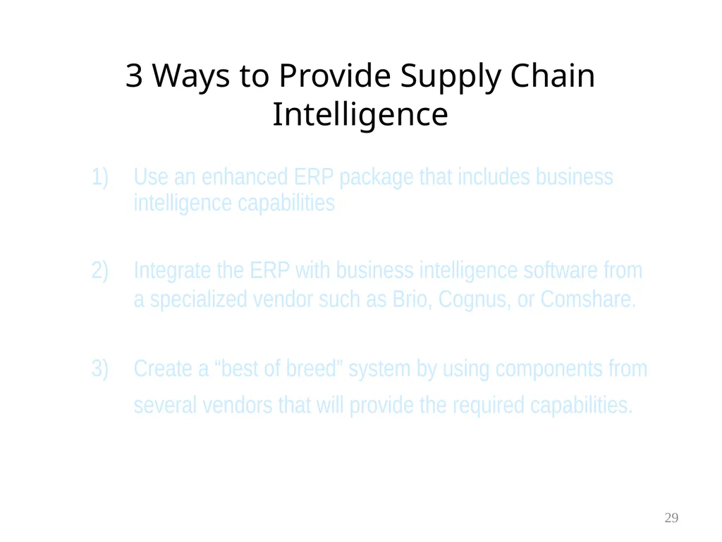 Chapter 6 Supply Chain Management & ERP 1 Learning - slide 29 of 43