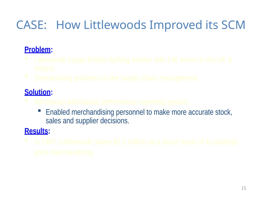 Chapter 6 Supply Chain Management & ERP 1 Learning - slide 15 of 43