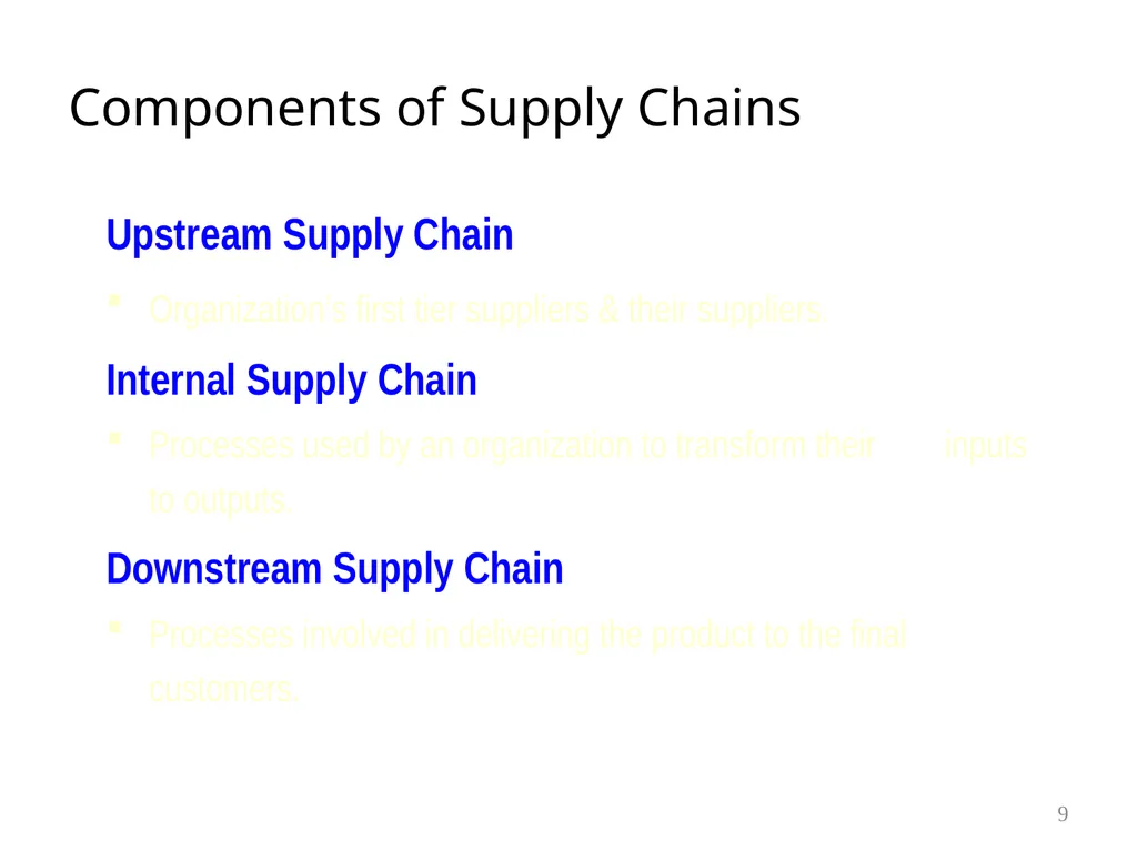 Chapter 6 Supply Chain Management & ERP 1 Learning - slide 9 of 43