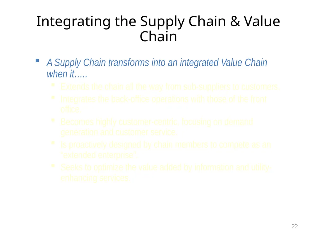 Chapter 6 Supply Chain Management & ERP 1 Learning - slide 22 of 43