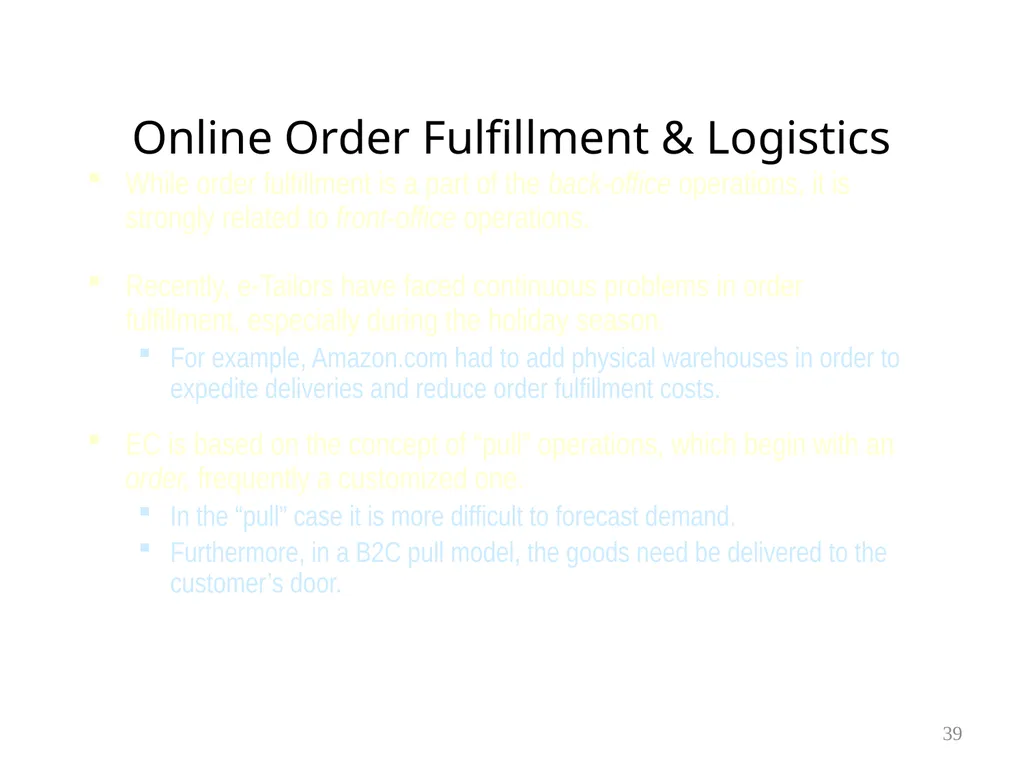 Chapter 6 Supply Chain Management & ERP 1 Learning - slide 39 of 43
