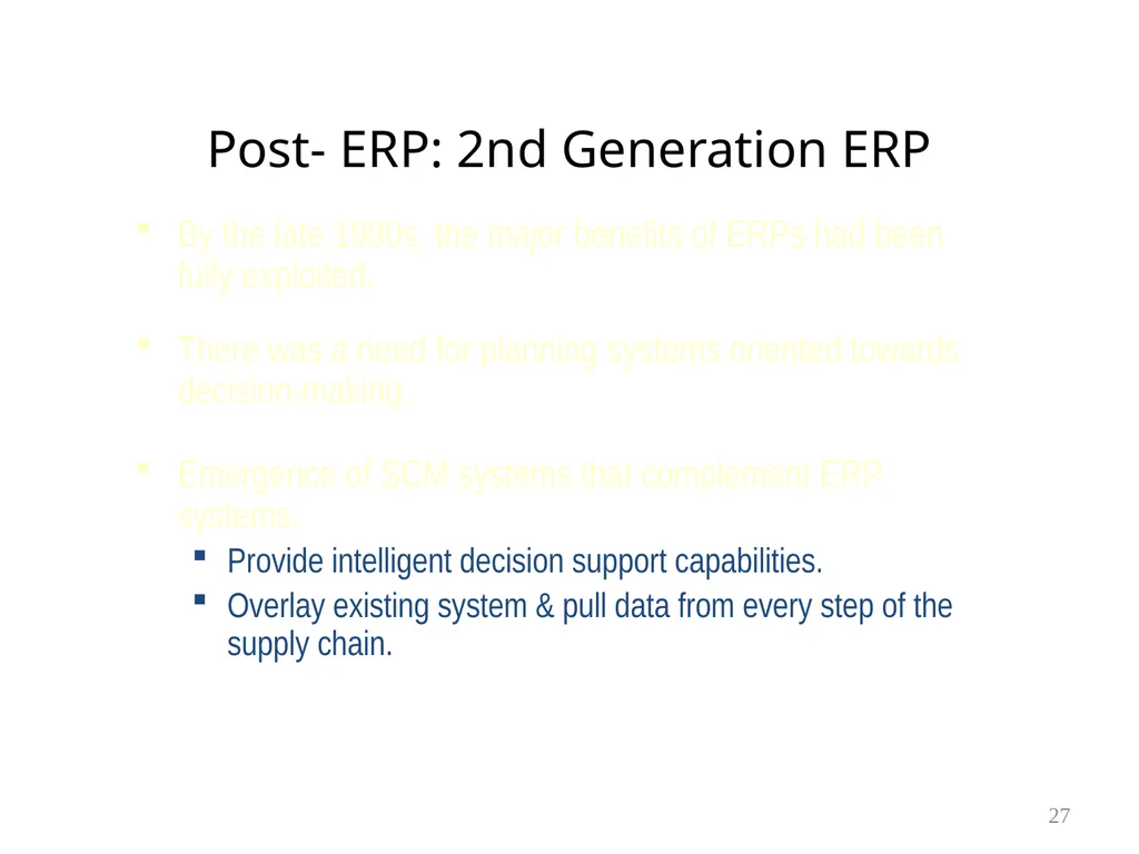 Chapter 6 Supply Chain Management & ERP 1 Learning - slide 27 of 43