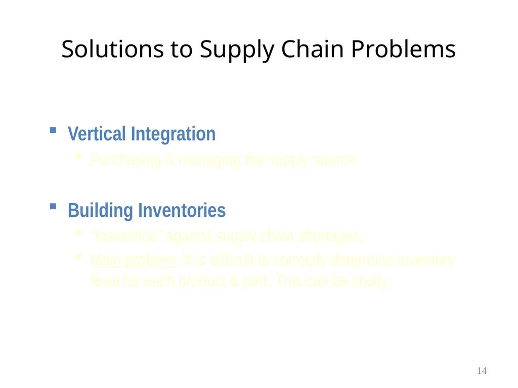 Chapter 6 Supply Chain Management & ERP 1 Learning - slide 14 of 43
