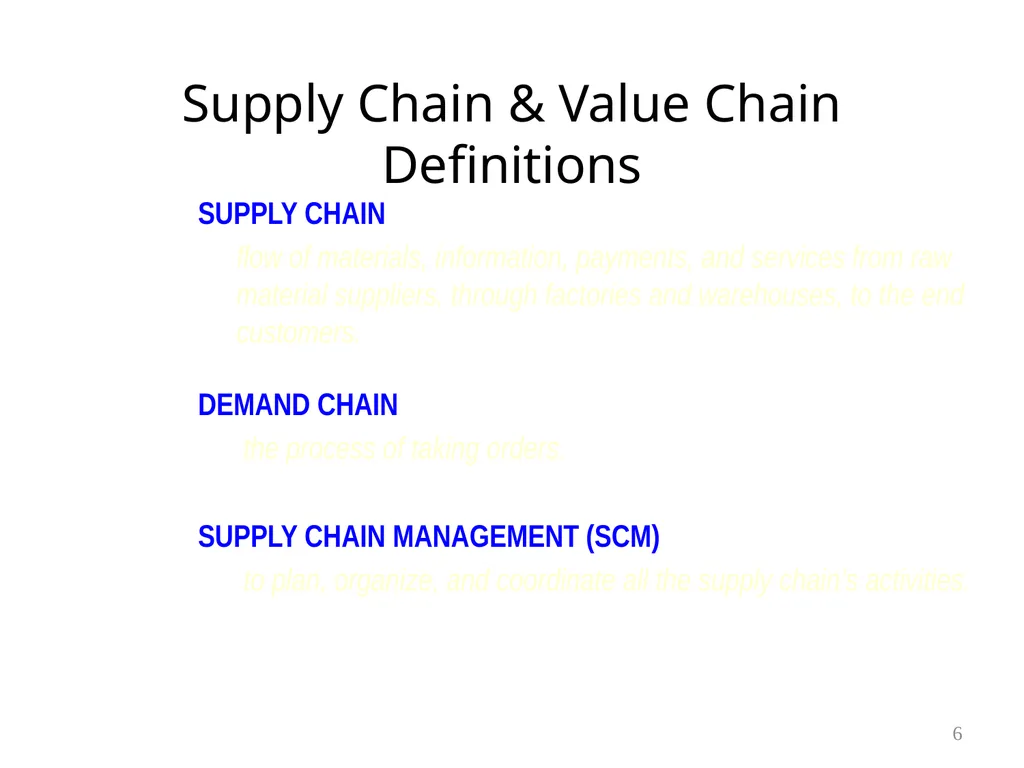 Chapter 6 Supply Chain Management & ERP 1 Learning - slide 6 of 43