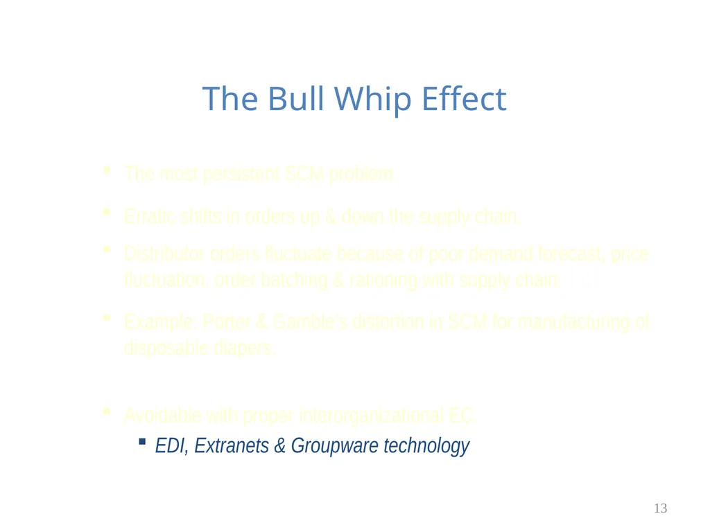 Chapter 6 Supply Chain Management & ERP 1 Learning - slide 13 of 43