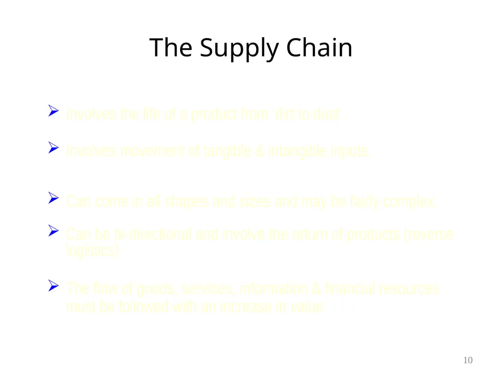 Chapter 6 Supply Chain Management & ERP 1 Learning - slide 10 of 43