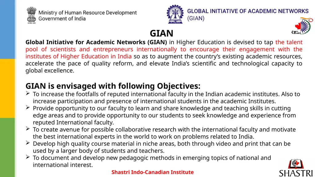 Shastri Indo-Canadian Institute Opportunities & - slide 18 of 20