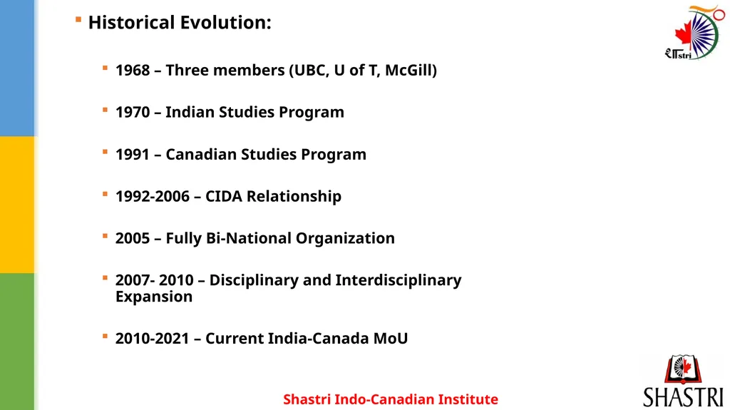 Shastri Indo-Canadian Institute Opportunities & - slide 5 of 20