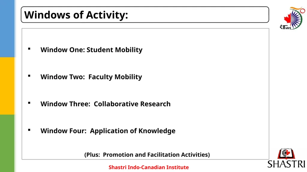 Shastri Indo-Canadian Institute Opportunities & - slide 8 of 20
