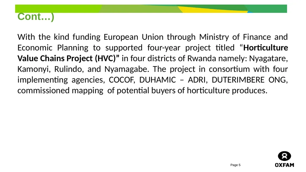 horticulture and Markets Background, Study - slide 5 of 21