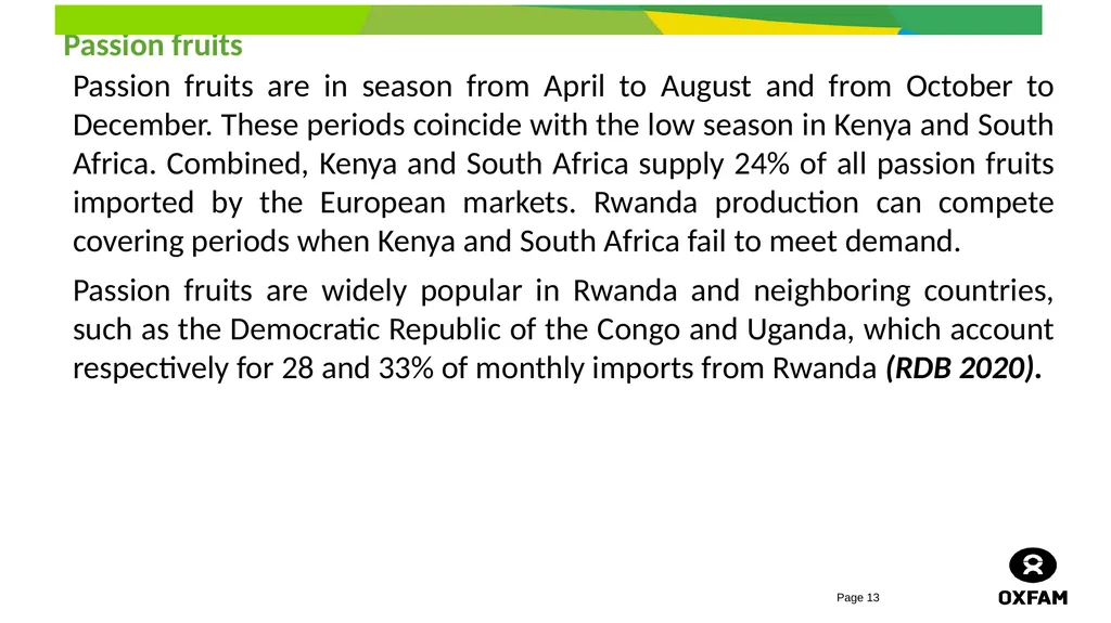 horticulture and Markets Background, Study - slide 13 of 21