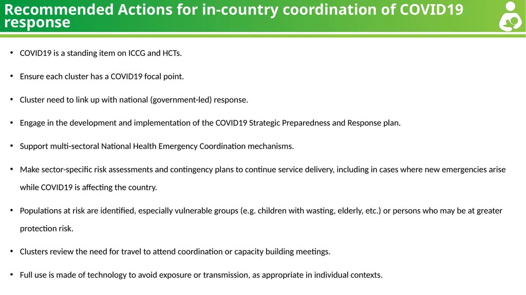 Nutrition Cluster and Sector Coordination in the - slide 5 of 10
