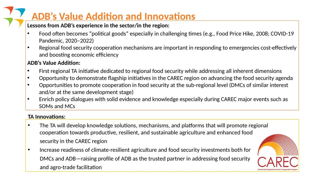 CAREC Senior Officials’ Meeting 13-14 June 2023 - slide 7 of 8