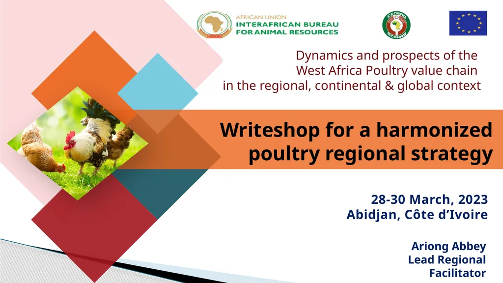 Writeshop for a harmonized poultry regional - slide 1 of 24