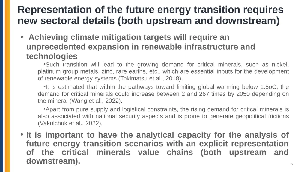 Analyzing Critical Minerals Value Chains using the - slide 5 of 28