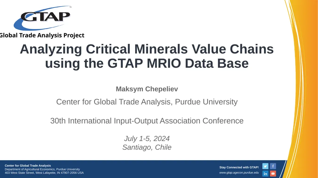 Analyzing Critical Minerals Value Chains using the - slide 1 of 28